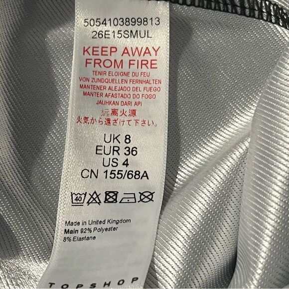 Topshop Purple and Black Tie-Die Flared  Leg Mid-Rise Leggings Size 4 Petite - Picture 10 of 15